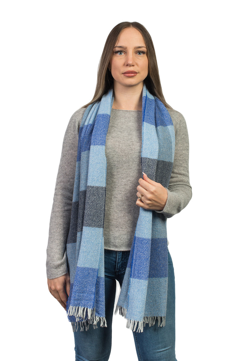 Checkered Cashmere Blend Scarf