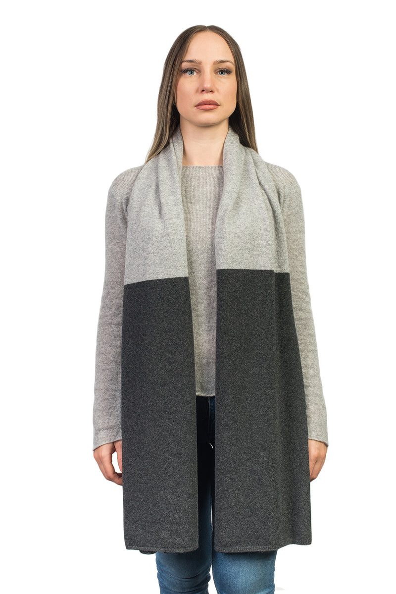 Bicolor Stole 100% Cashmere