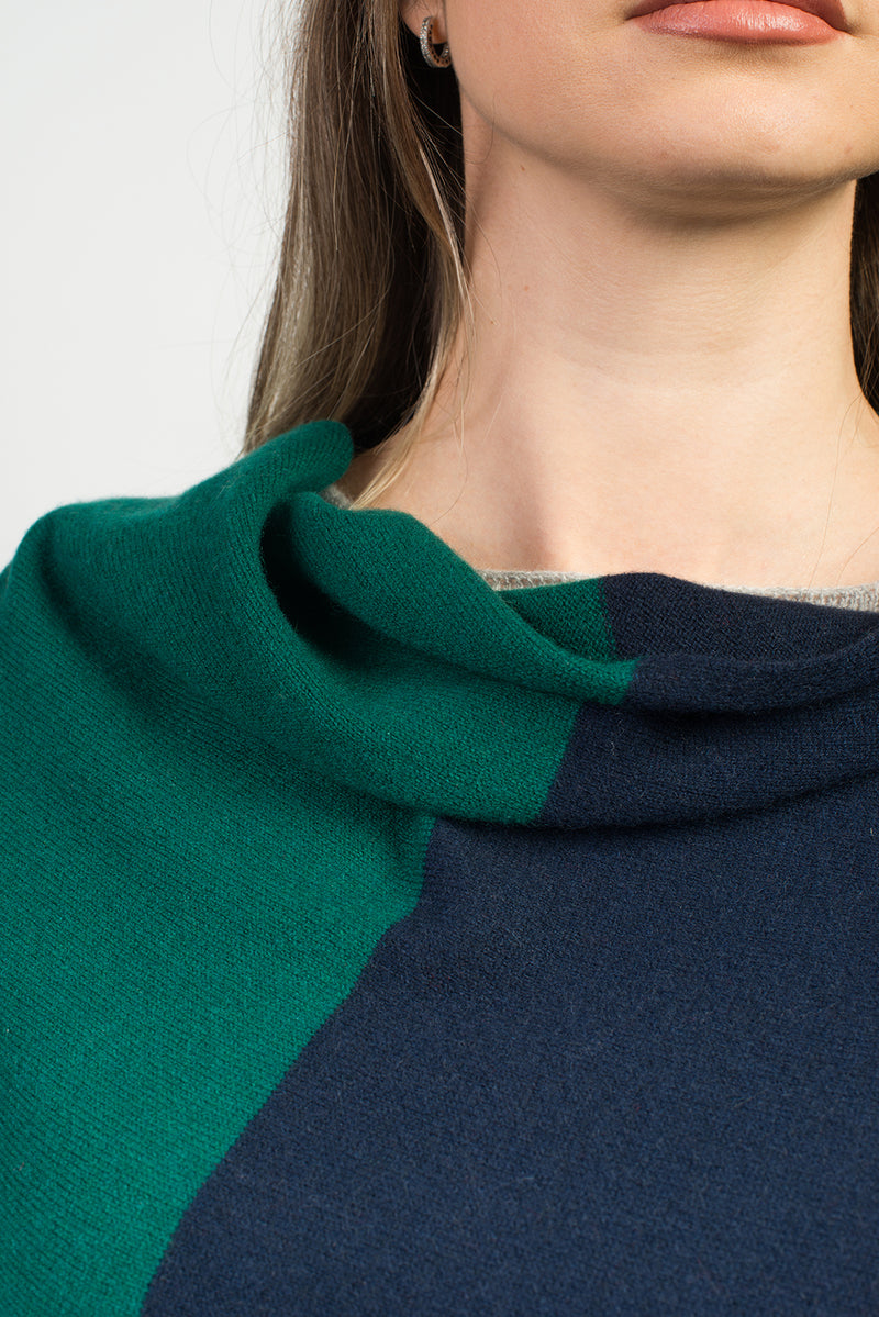 Bicolor Stole 100% Cashmere