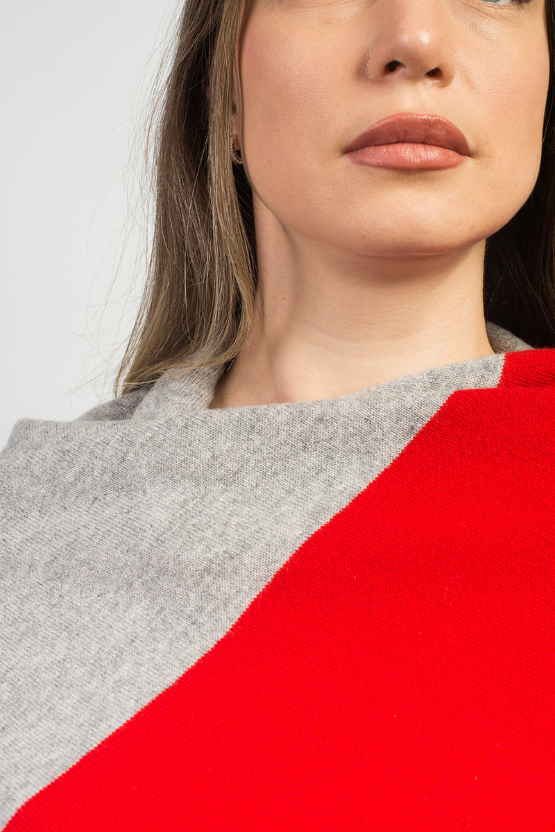 Bicolor Stole 100% Cashmere