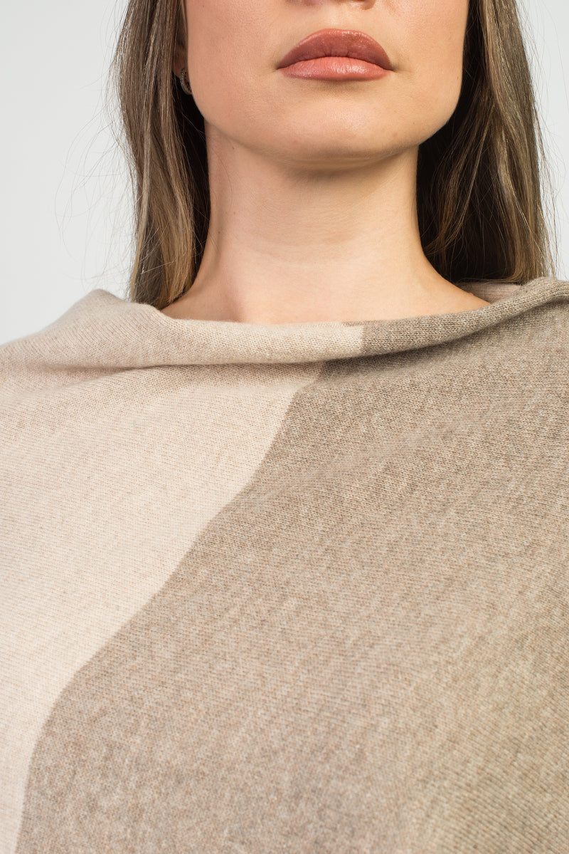 Bicolor Stole 100% Cashmere