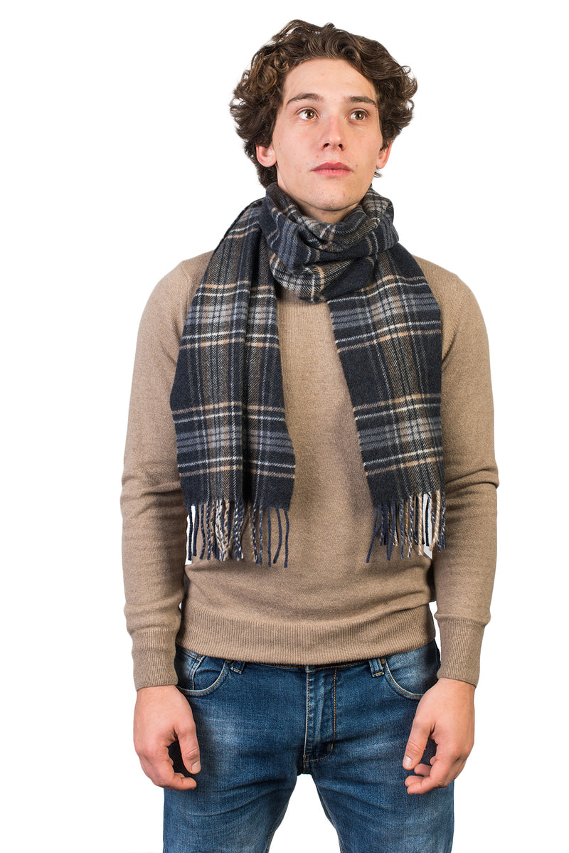 Tartan Wool and Cashmere Scarf