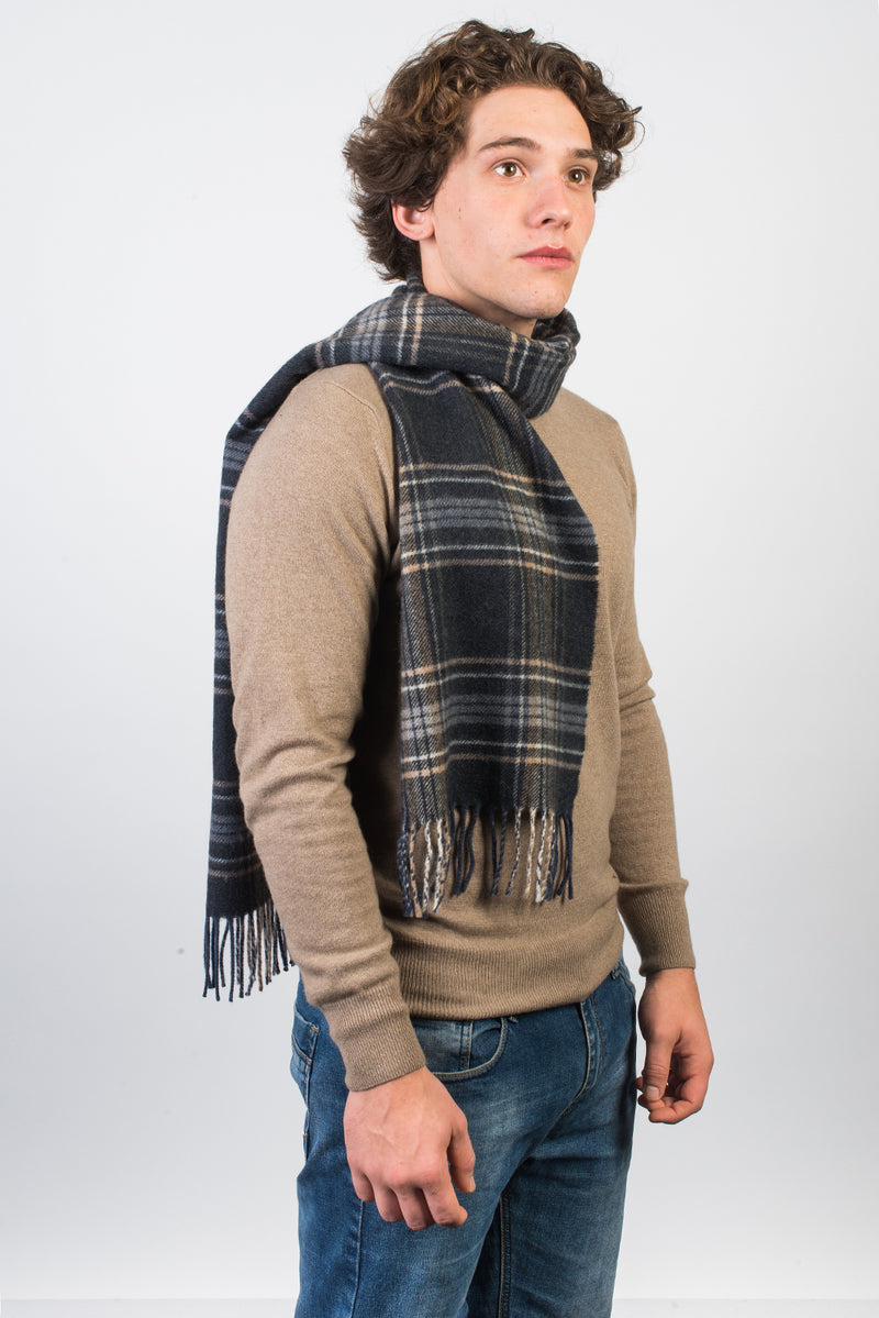 Tartan Wool and Cashmere Scarf