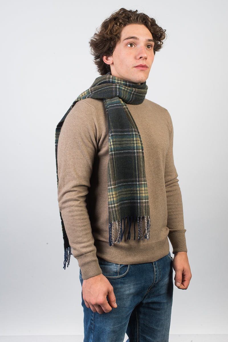 Tartan Wool and Cashmere Scarf