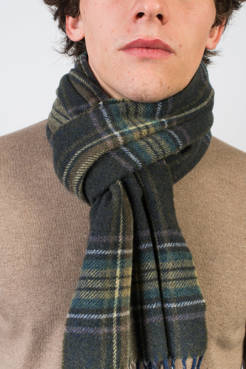 Tartan Wool and Cashmere Scarf