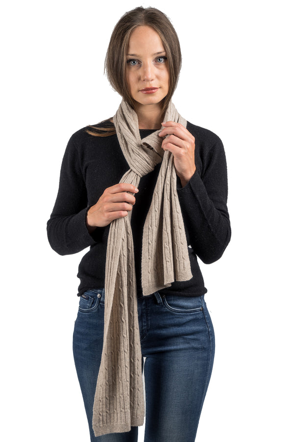 Cashmere Blend Braided Scarf | Dalle Piane Cashmere