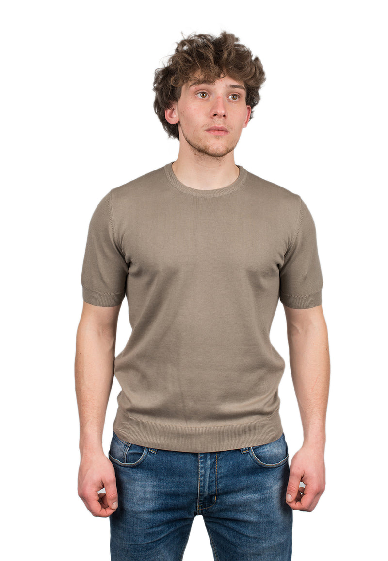 100% cotton short sleeve T-shirt | Dalle Piane Cashmere