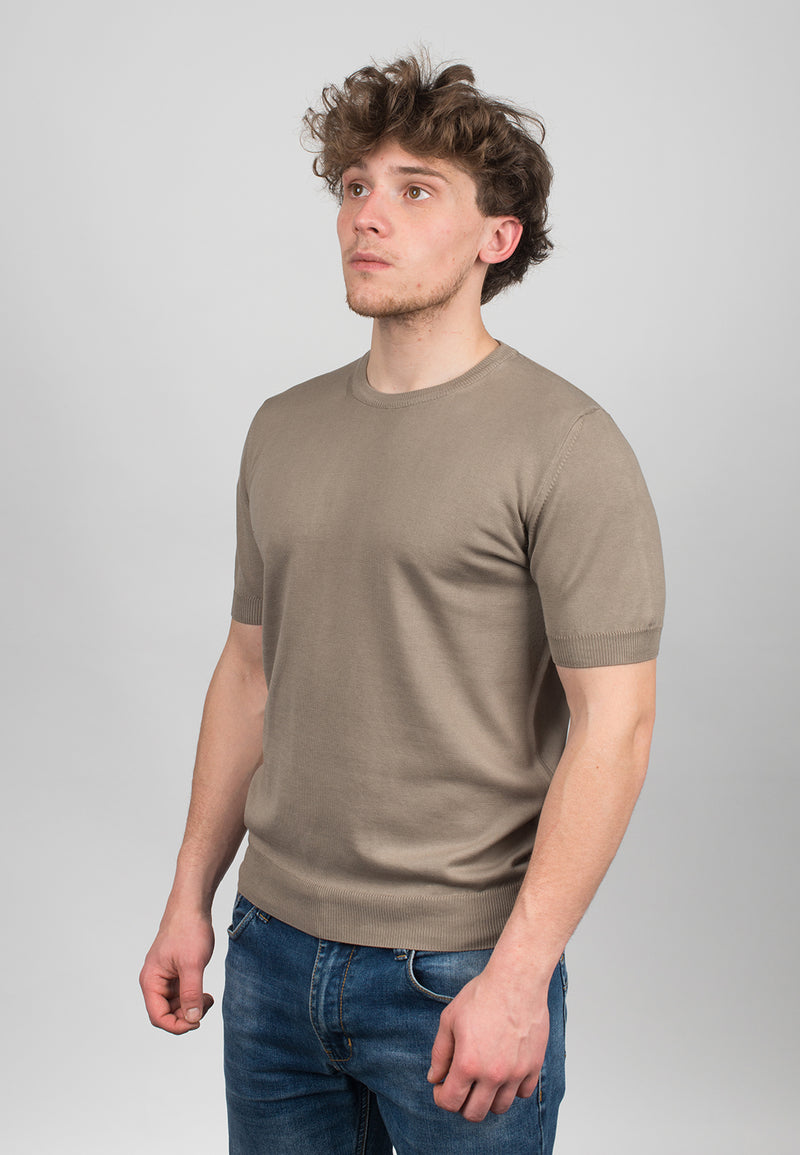 100% cotton short sleeve T-shirt | Dalle Piane Cashmere