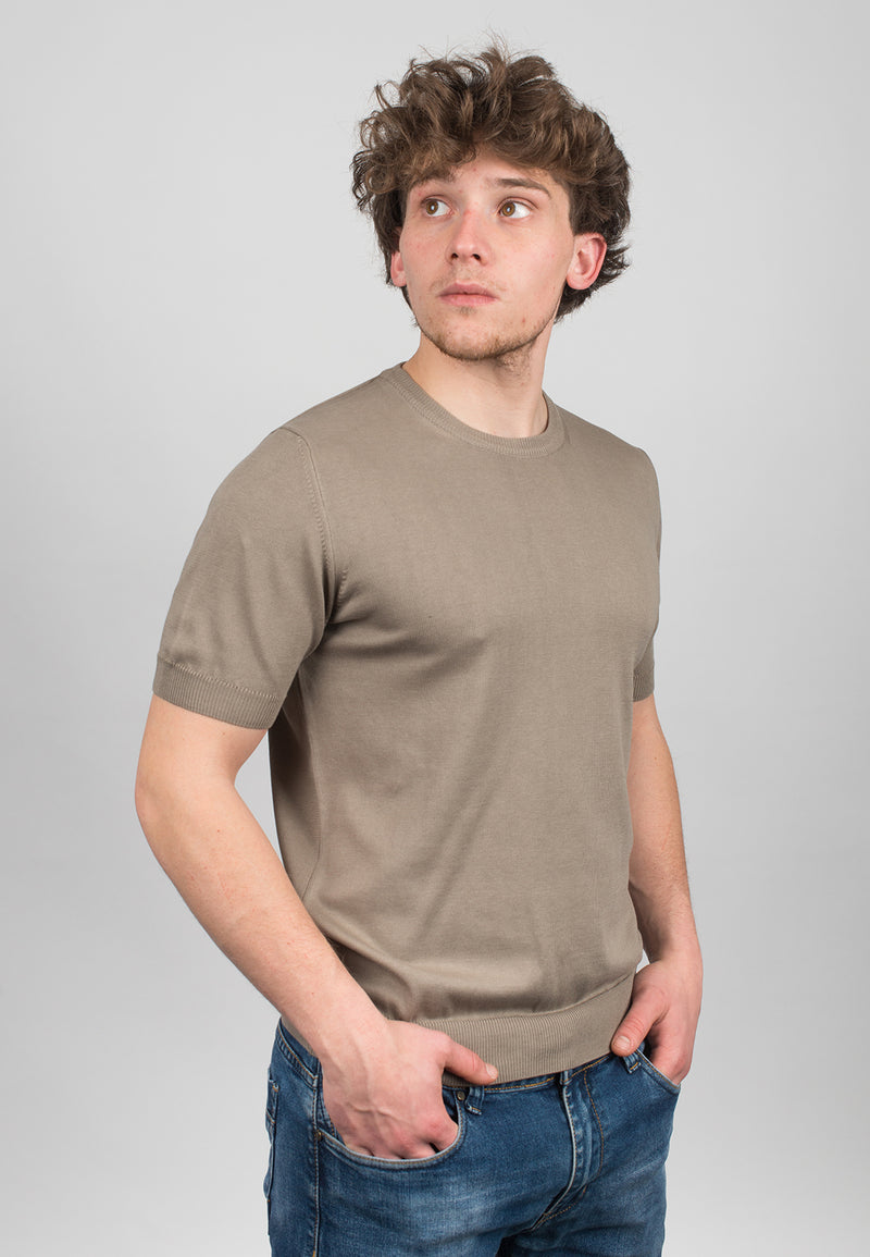 100% cotton short sleeve T-shirt | Dalle Piane Cashmere