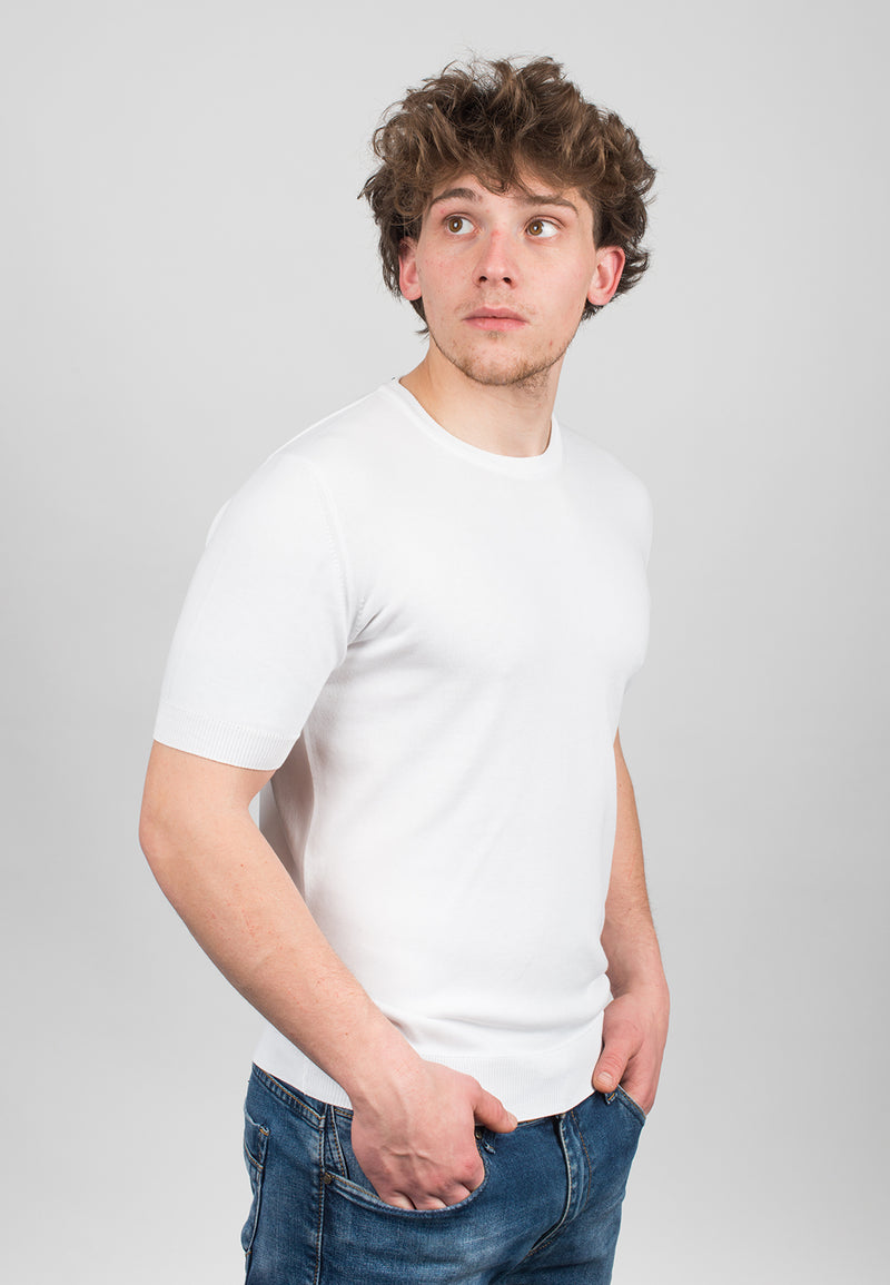 100% cotton short sleeve T-shirt | Dalle Piane Cashmere