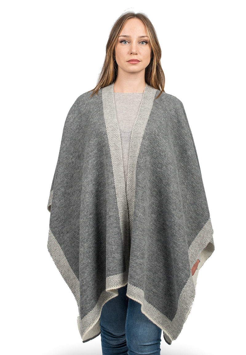 Two tone cape | Dalle Piane Cashmere