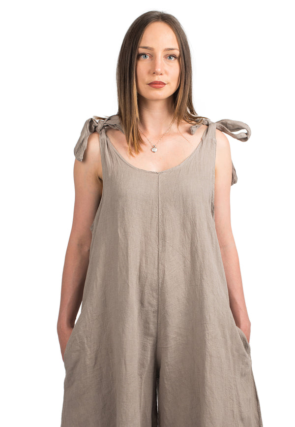 Jampsuit dress 100% Linen | Dalle Piane Cashmere