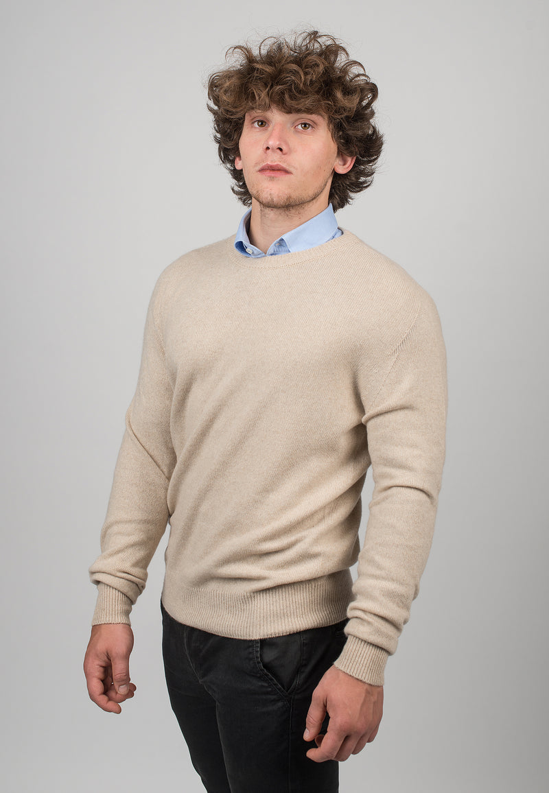 Crew Neck 100% Regenerated Cashmere | Dalle Piane Cashmere