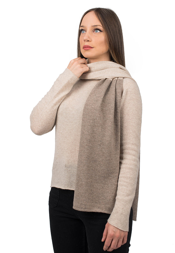 Bicolor Scarf 100% Cashmere | Dalle Piane Cashmere