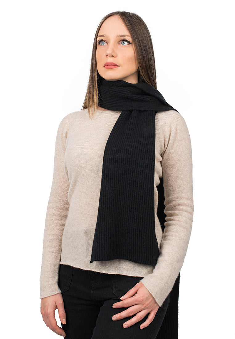 Fisherman's rib Scarf 100% Cashmere | Dalle Piane Cashmere