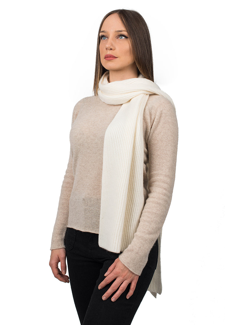 Fisherman's rib Scarf 100% Cashmere | Dalle Piane Cashmere