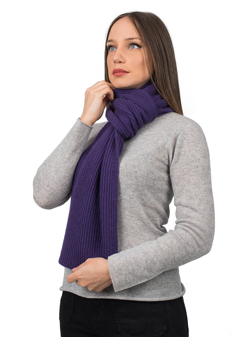 Fisherman's rib Scarf 100% Cashmere | Dalle Piane Cashmere