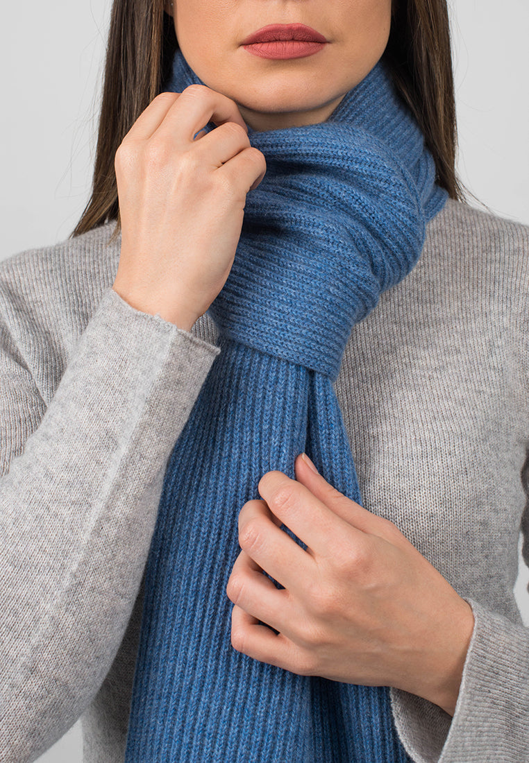 Fisherman's rib Scarf 100% Cashmere | Dalle Piane Cashmere