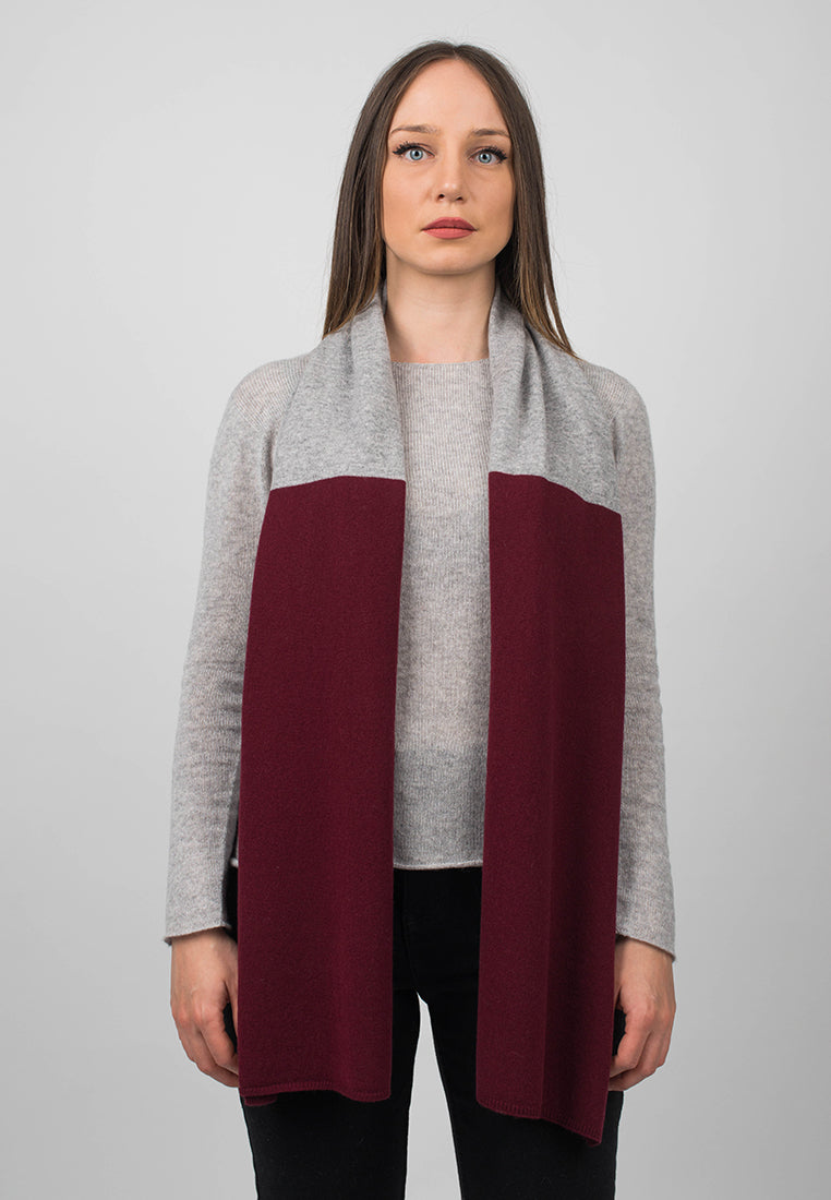 Bicolor Scarf 100% Cashmere | Dalle Piane Cashmere