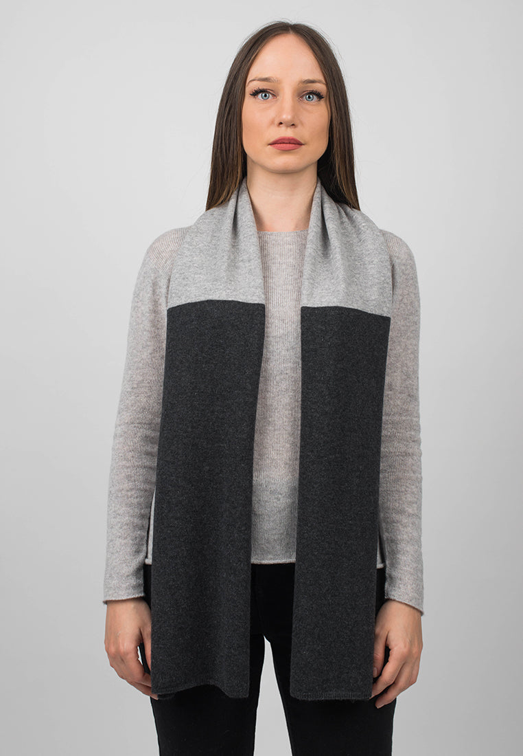 Bicolor Scarf 100% Cashmere | Dalle Piane Cashmere