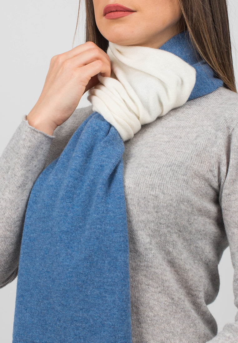 Bicolor Scarf 100% Cashmere | Dalle Piane Cashmere