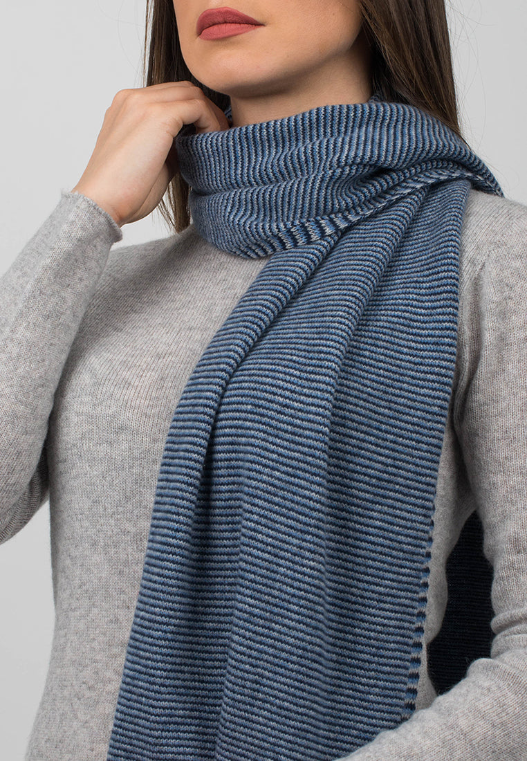 Multi Stripe Scarf 100% Cashmere | Dalle Piane Cashmere