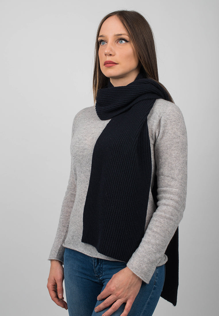 Fisherman's rib Scarf 100% Cashmere | Dalle Piane Cashmere