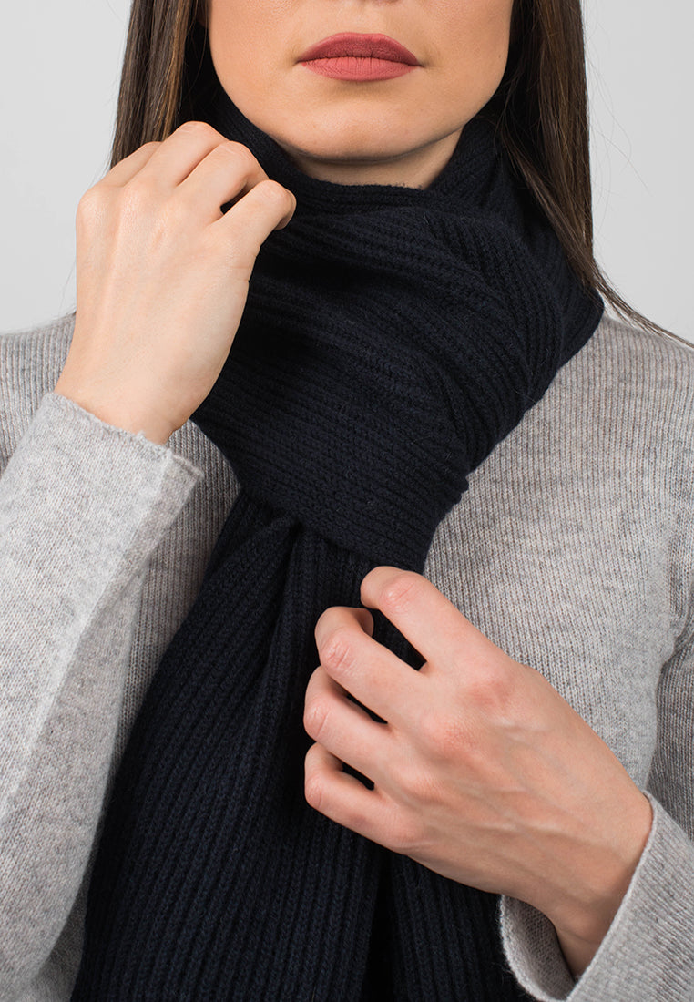 Fisherman's rib Scarf 100% Cashmere | Dalle Piane Cashmere