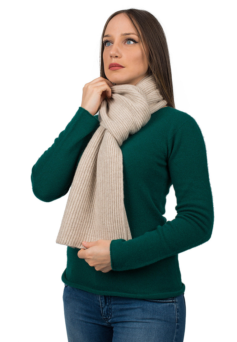 Fisherman's rib Scarf 100% Cashmere | Dalle Piane Cashmere