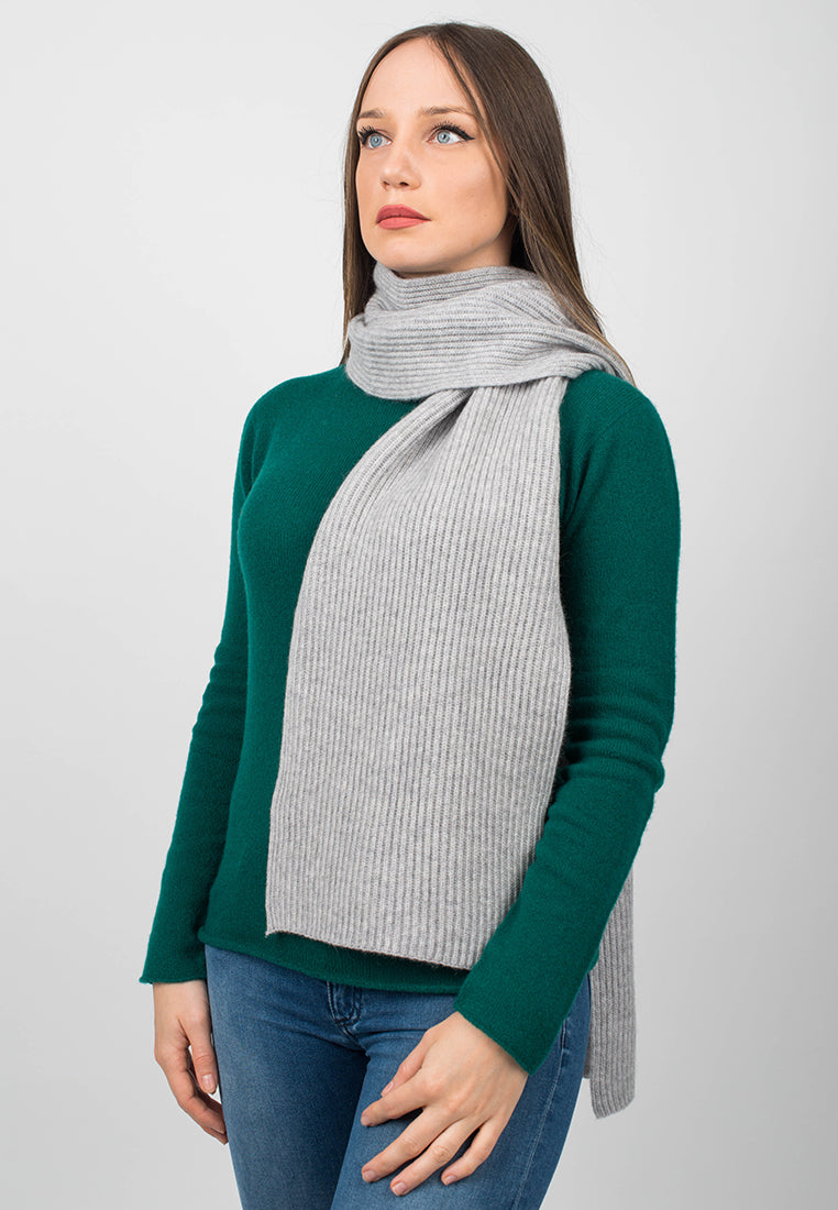 Fisherman's rib Scarf 100% Cashmere | Dalle Piane Cashmere