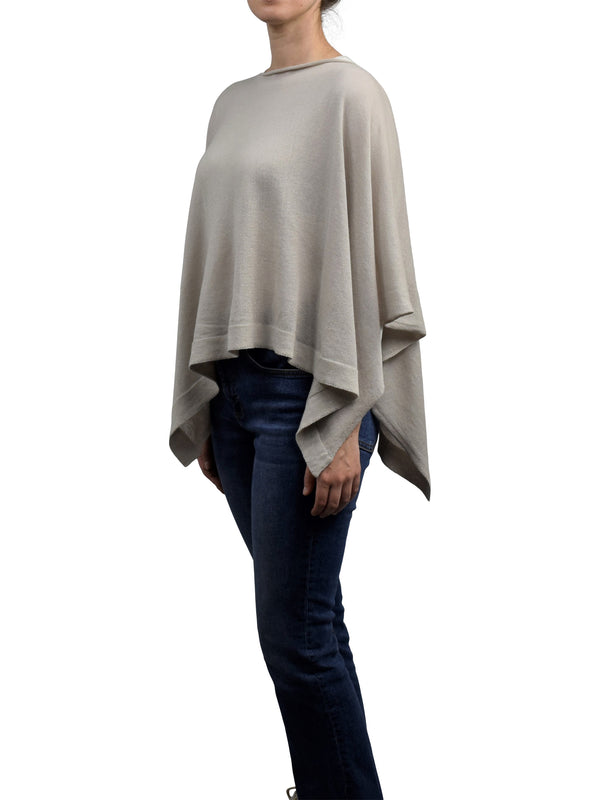 Poncho 85% cotton 15% cashmere | Dalle Piane Cashmere