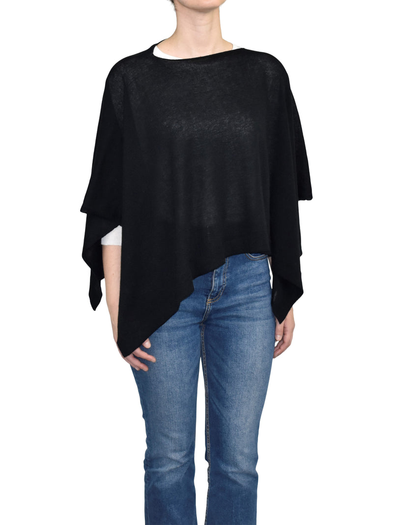 Poncho 85% cotton 15% cashmere | Dalle Piane Cashmere