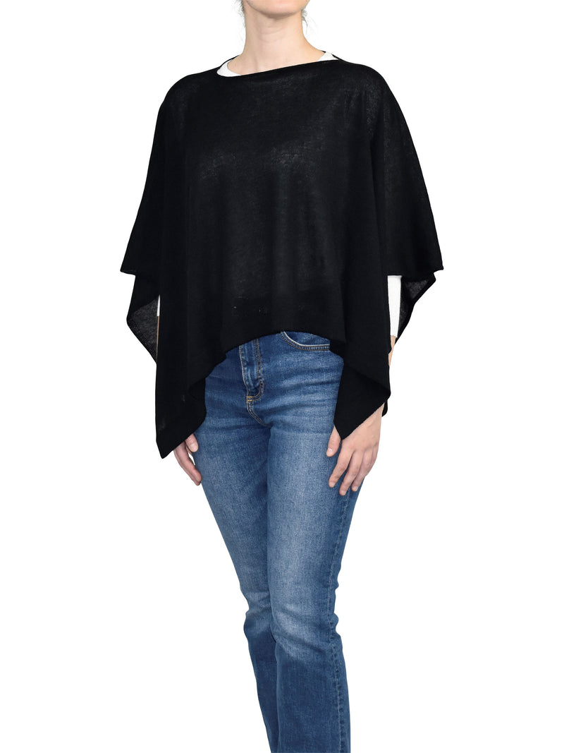 Poncho 85% cotton 15% cashmere | Dalle Piane Cashmere