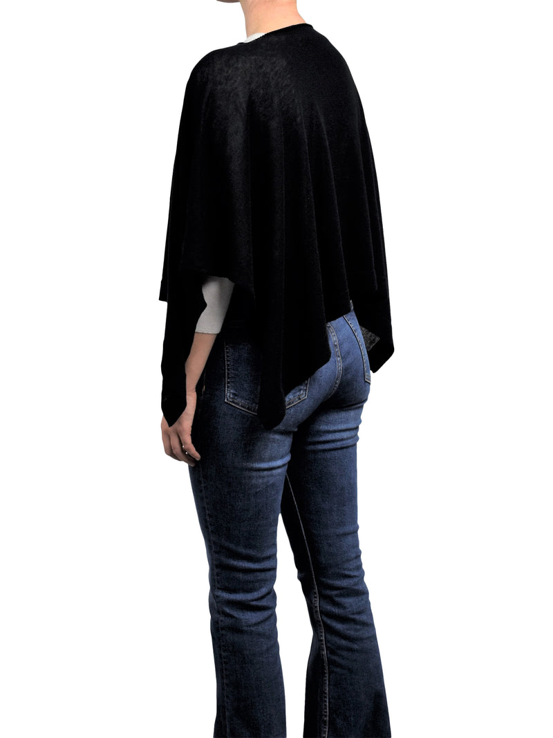 Poncho 85% cotton 15% cashmere | Dalle Piane Cashmere