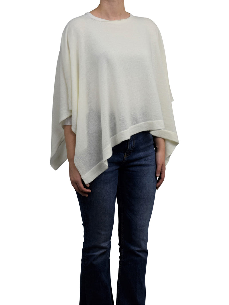 Poncho 85% cotton 15% cashmere | Dalle Piane Cashmere