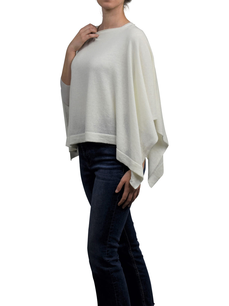 Poncho 85% cotton 15% cashmere | Dalle Piane Cashmere