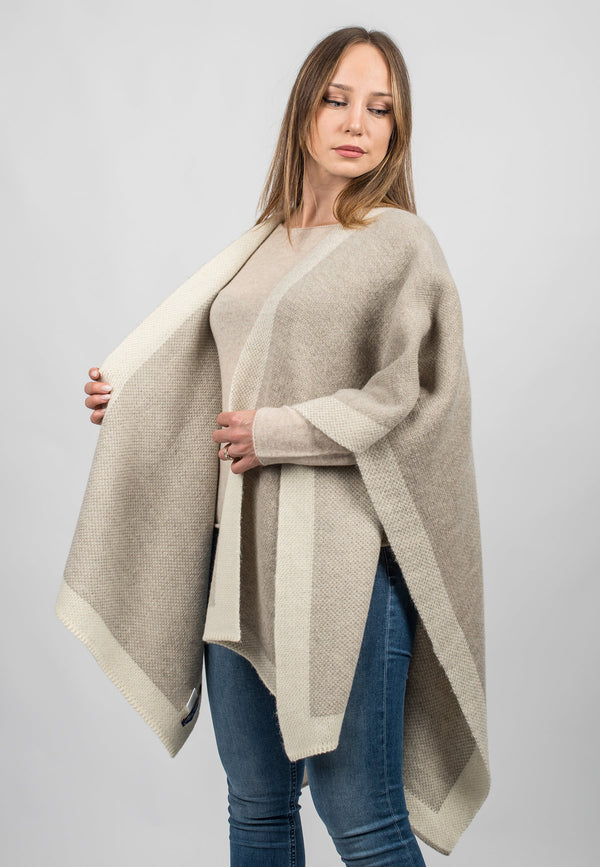 Bicolour Cape | Dalle Piane Cashmere