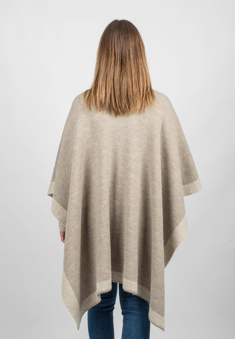 Bicolour Cape | Dalle Piane Cashmere