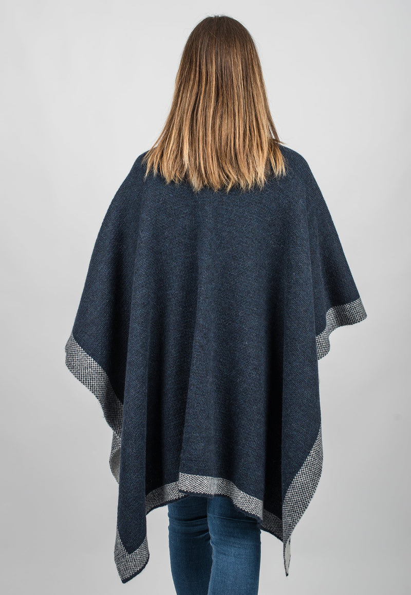 Bicolour Cape | Dalle Piane Cashmere