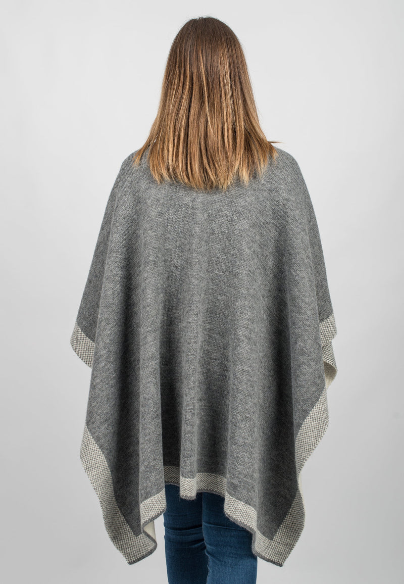 Bicolour Cape | Dalle Piane Cashmere