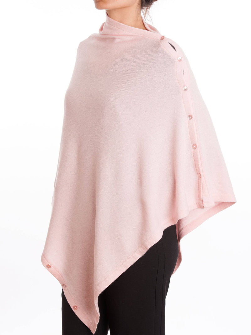 Poncho With Buttons Cashmere Blend | Dalle Piane Cashmere