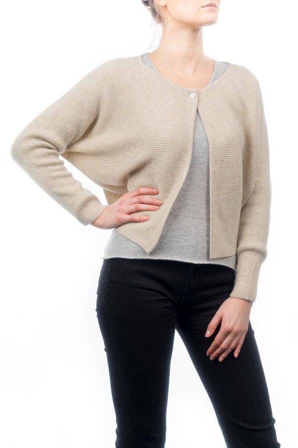 Cropped Cardigan 100% Cashmere | Dalle Piane Cashmere